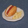 Hot Dog with Chips Plate